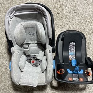 UPPAbaby MESA Infant Car Seat and Base - Bryce (White & Grey Marl).